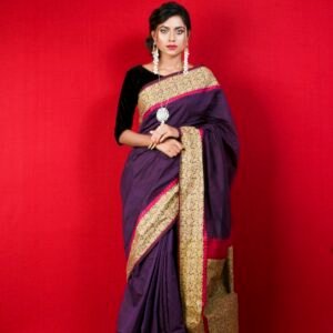 Pure Kanjeevaram Temple Border Silk Saree